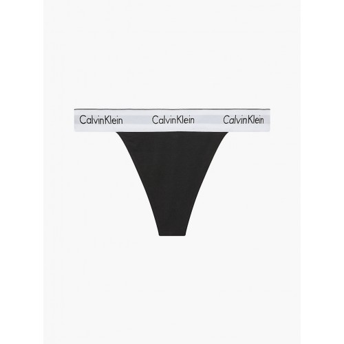 Calvin Klein γυναικείο κυλοτάκι string μαύρο με κορδόνι στο πίσω μέρος QF7013E-UB1